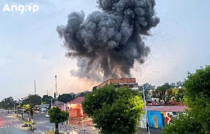 Explosão de paiol provoca pânico e danos no Luena