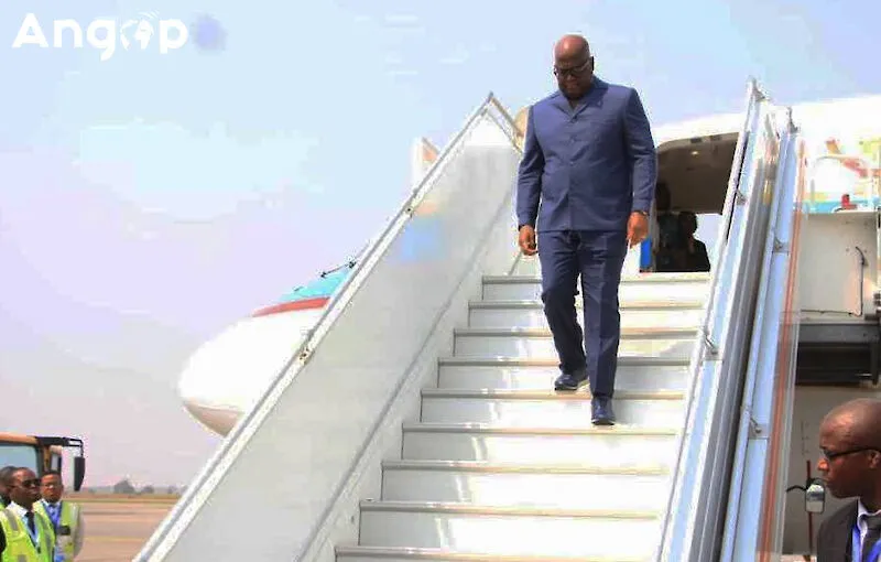 Presidente Félix Tshisekedi chega à província do Cunene