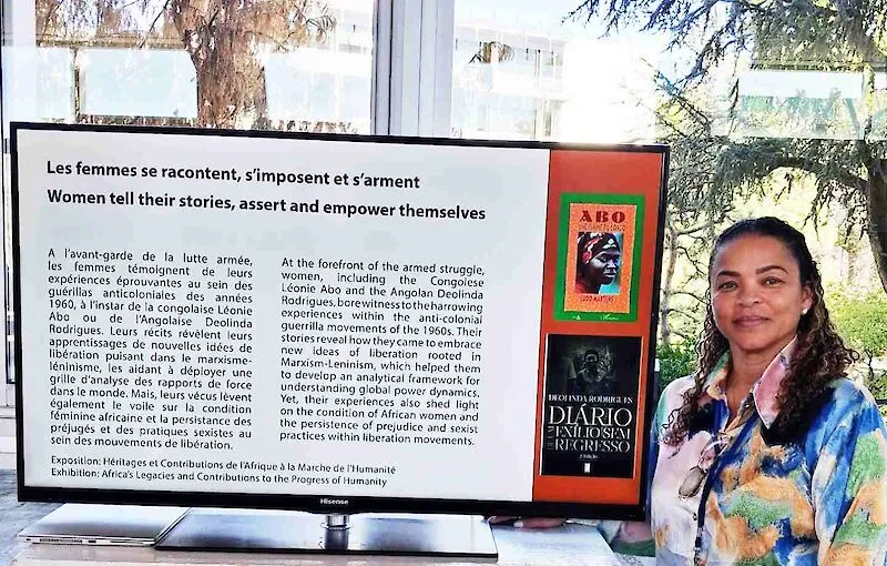 Obra de Deolinda Rodrigues patente na exposição contributos de África