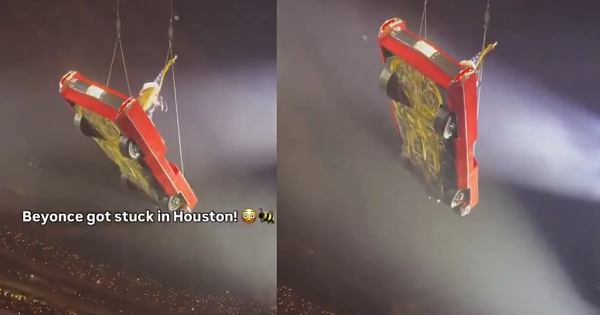 Beyoncé interrompe concerto após ficar pendurada em carro