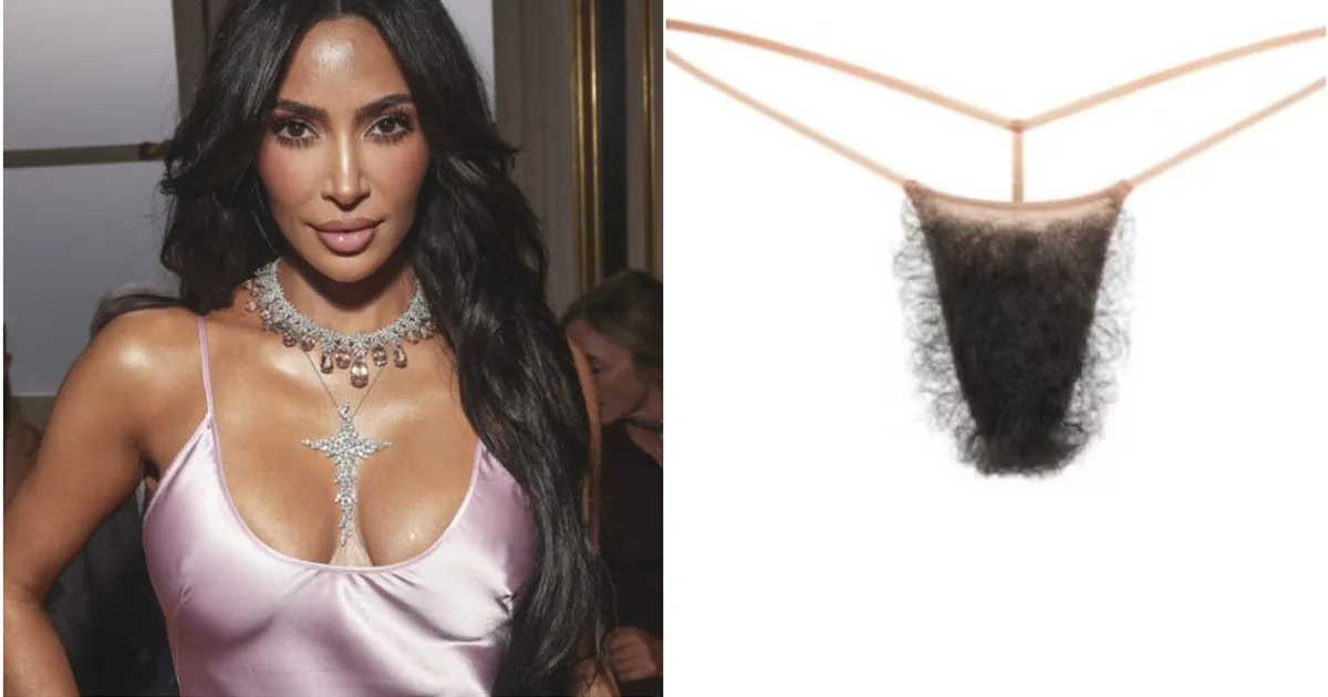 Kim Kardashian lança cuecas que imitam pelos pubianos