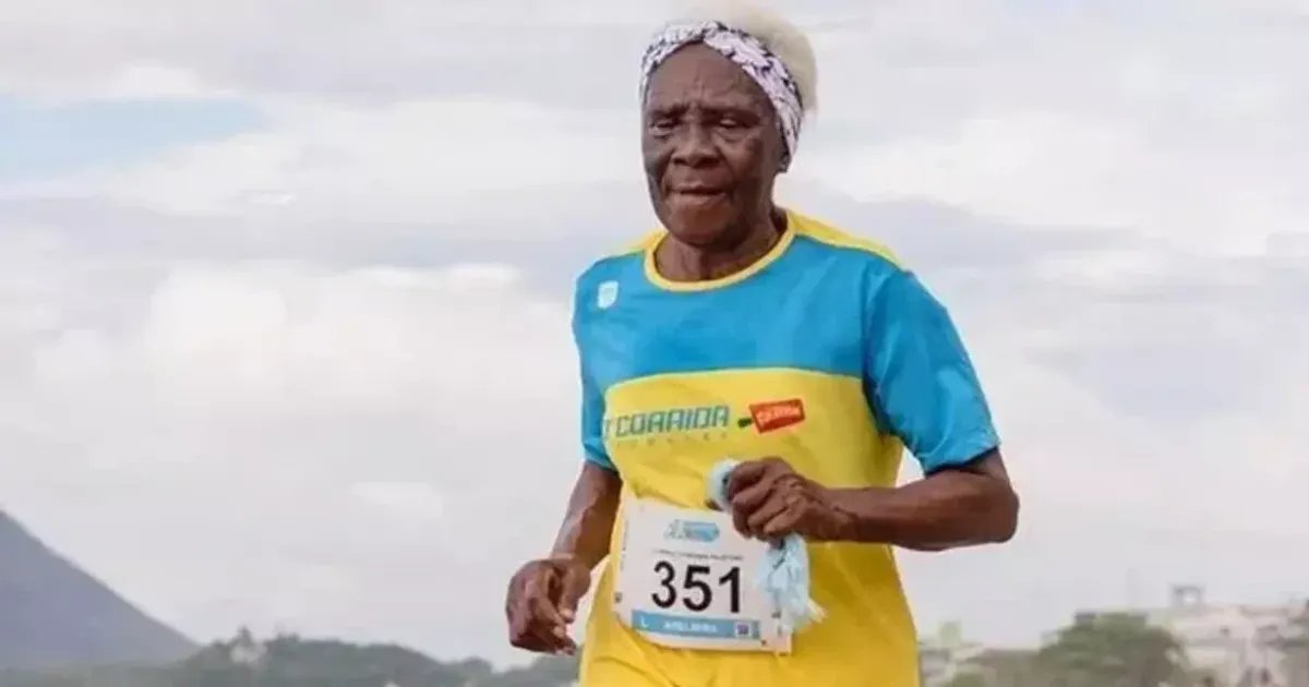 Idosa de 96 anos que correu 12 quilômetros revela o segredo:-“Arroz e feijão”