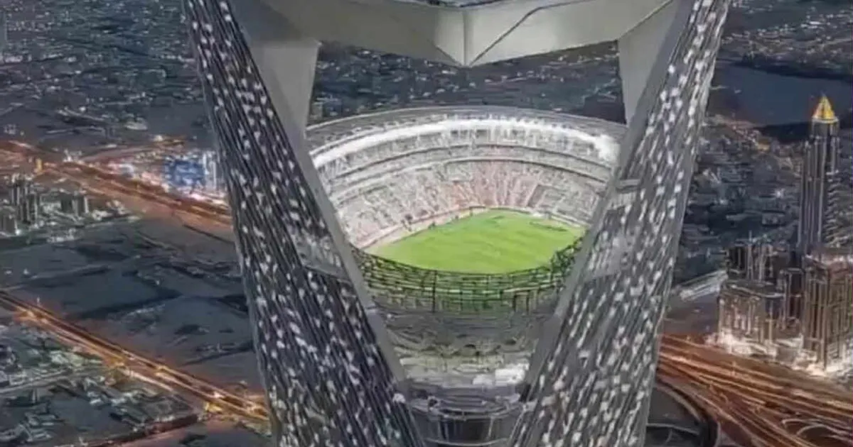 Arábia Saudita anuncia construção de estádio suspenso a 350 metros de altura para a Copa de 2034