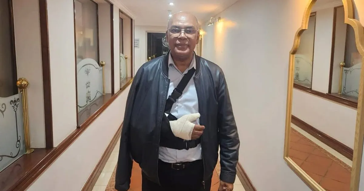 Adalberto Costa Júnior tranquiliza o público após ter sido submetido a uma cirurgia na África do Sul