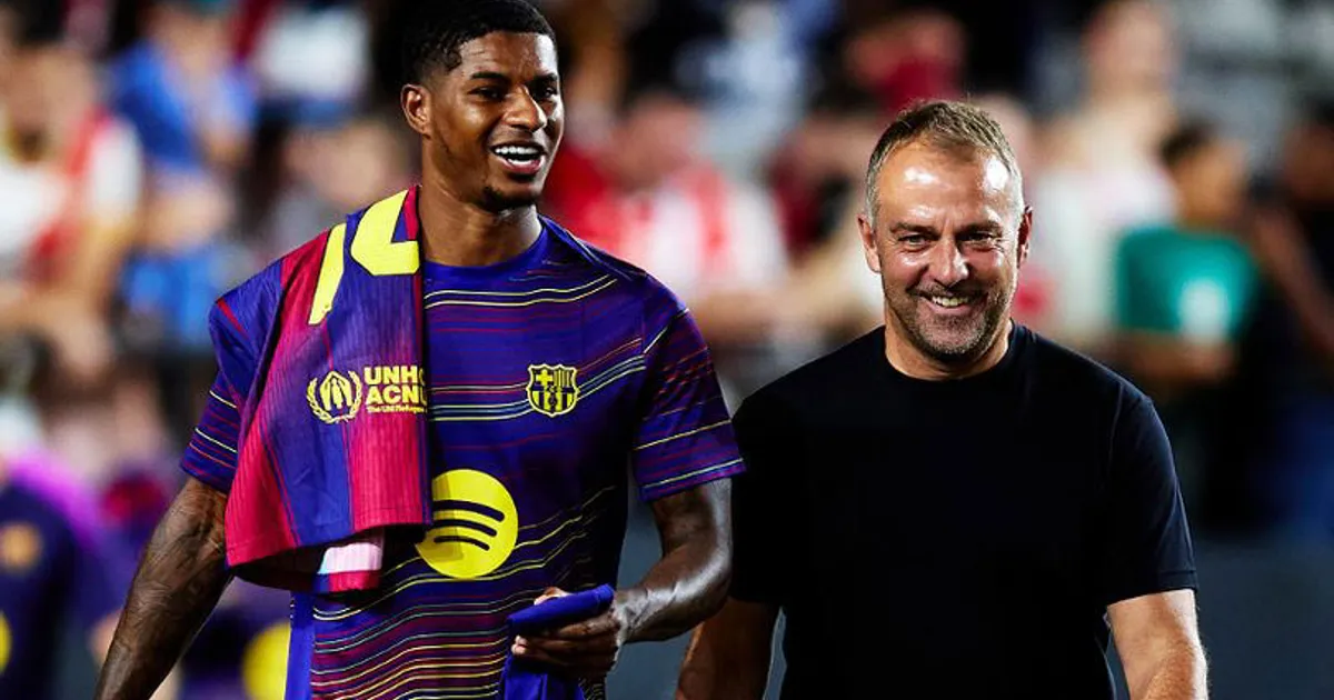 Rashford brilha na estreia do Barcelona na Liga dos Campeões e conquista elogios do treinador Hansi Flick