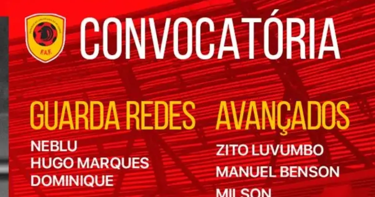Capita e Gilberto fora da convocatória final para CAN 2025