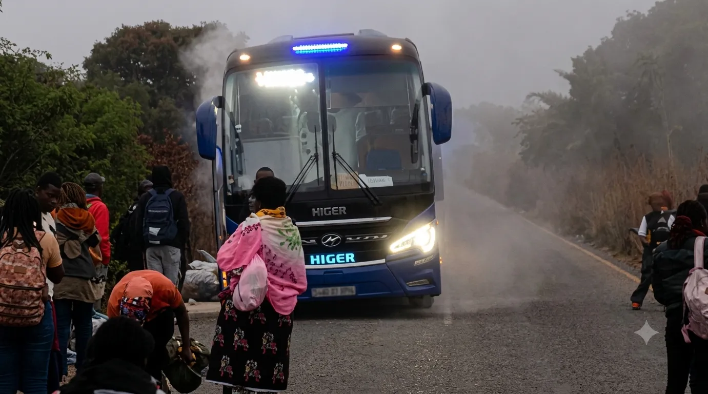 Incêndio em autocarro deixa passageiros retidos entre Quibala e Dondo
