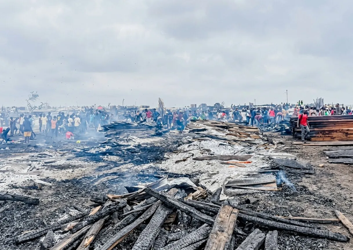 Comerciantes esperam por apoio do Estado após incêndio no Mercado do Kicolo