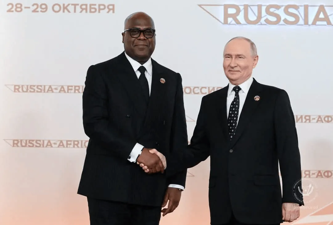 Tshisekedi pede apoio da Rússia para a paz no Leste da RDC