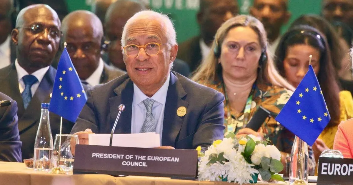 Parceria para estabilidade, juventude e transição verde dominaram discurso de António Costa, a 7.ª Cimeira UA-UE