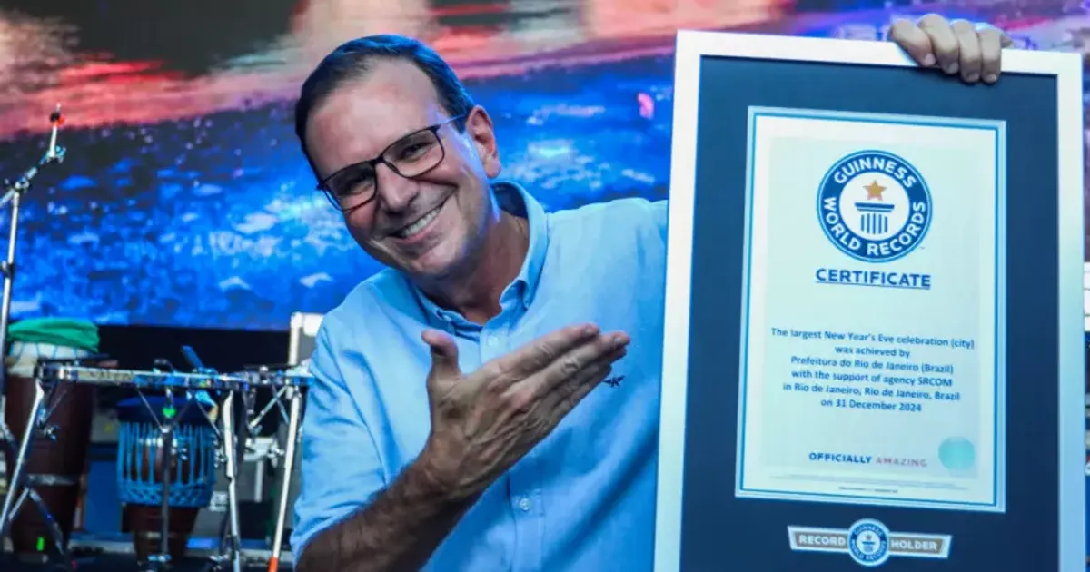 Rio de Janeiro recebe recorde do Guinness como maior festa de Réveillon do mundo