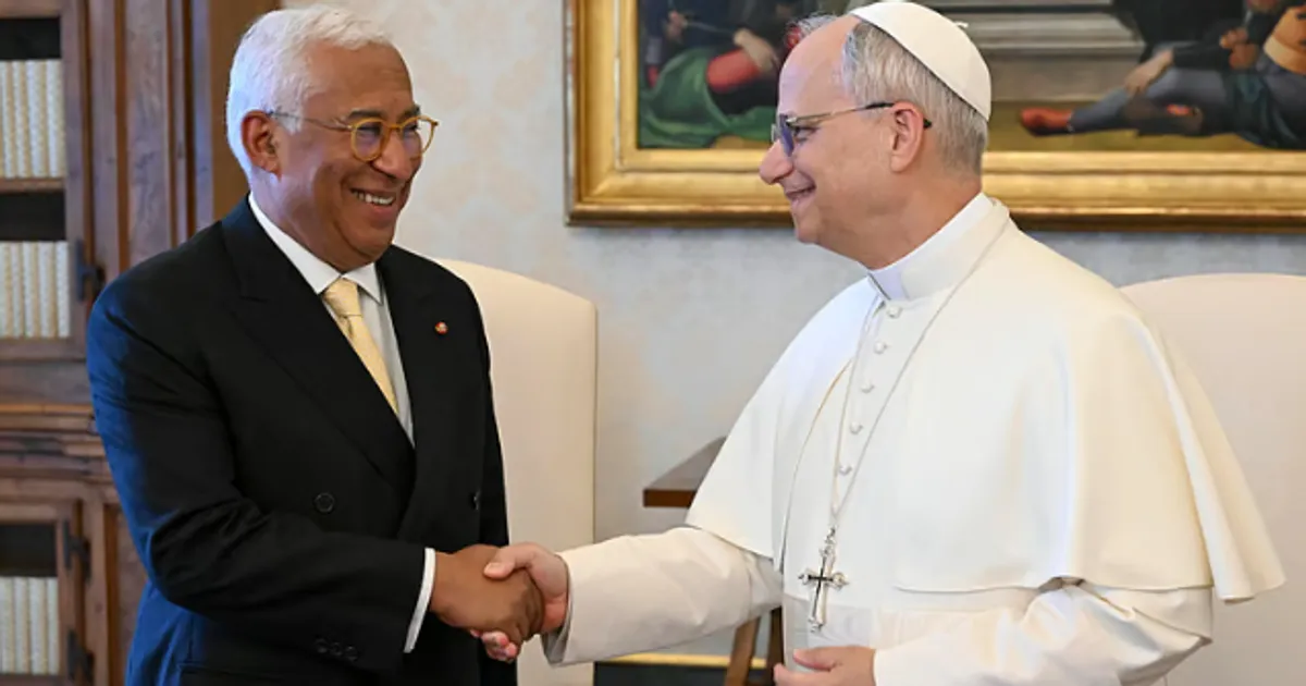 António Costa e Papa Leão XIV discutem formas de alcançar a paz na Ucrânia e em Gaza