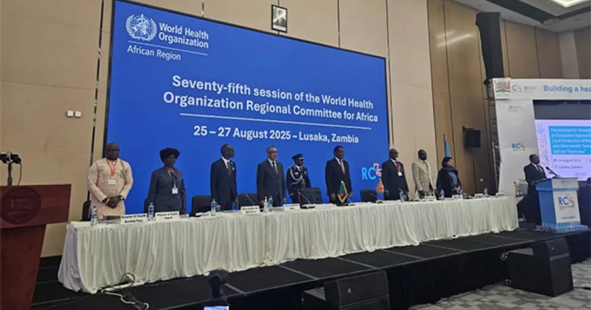 Angola participa na 75.ª Sessão do Comité Regional da OMS para África