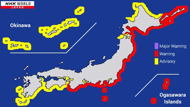 Alerta de tsunami no Japão após sismo de magnitude de 7,4