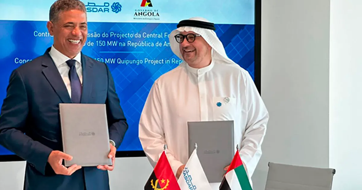 Angola assina acordo com a empresa MASDAR