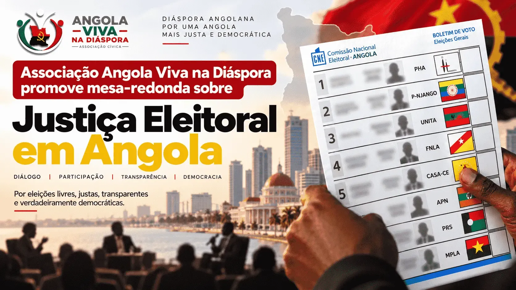 Associação Angola Viva na Diáspora promove mesa-redonda sobre Justiça Eleitoral em Angola