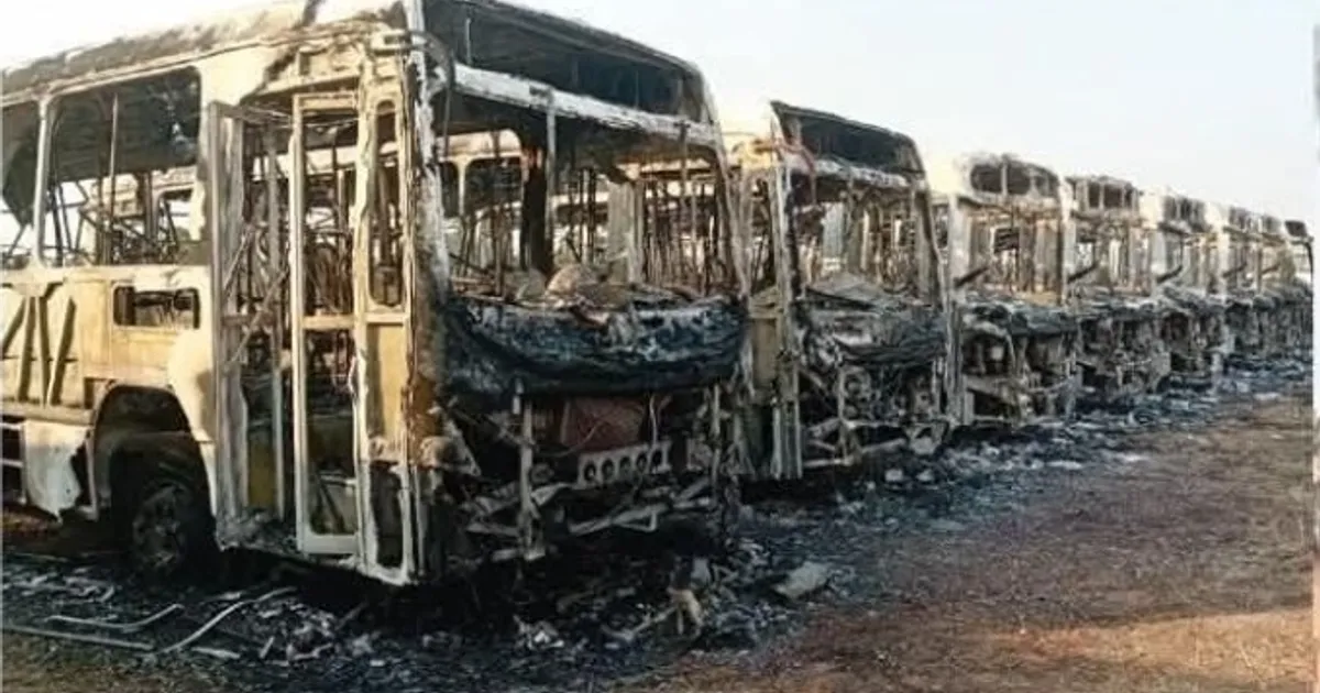 TCUL fala em “acção deliberada” no incêndio que destruiu oito autocarros mas responsável da segurança assume autoria do fogo que tinha como finalidade queimar o capim