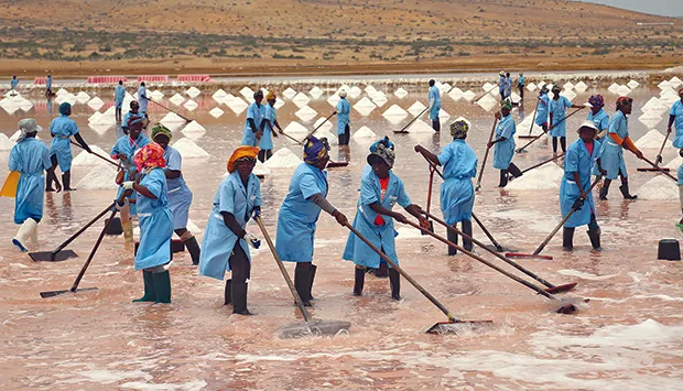 Trabalhadores das salinas de Chamume vivem do rendimento da actividade