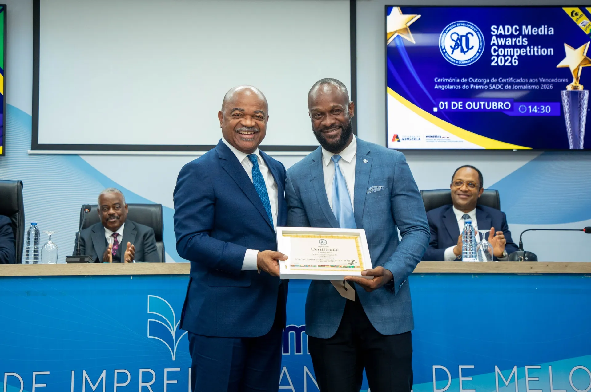 Angolanos vencem duas categorias do Prémio SADC de Jornalismo 2026 em Luanda