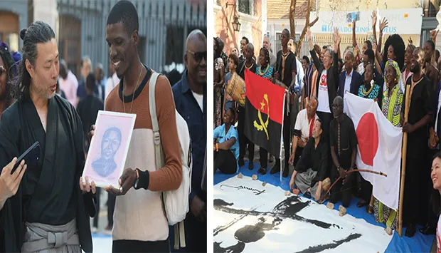 Japão assinala 50 anos de relações diplomáticas com Angola com demonstração de shodō em Luanda