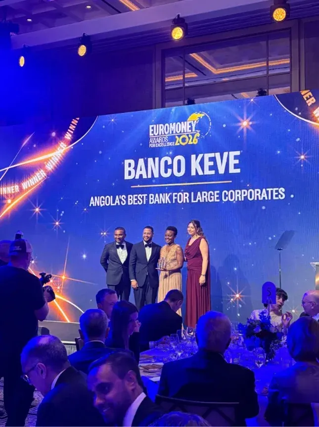 Keve distinguido pela Euromoney como Melhor Banco para Grandes Empresas de Angola 2026