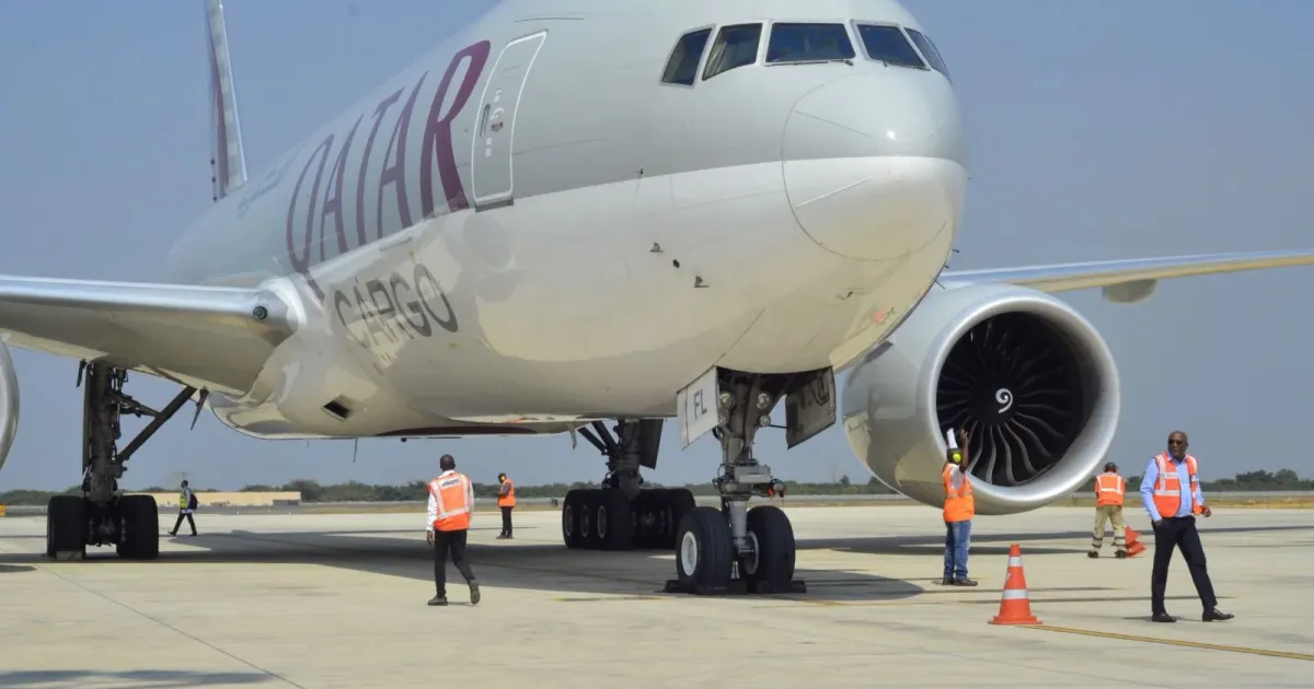 Terminal de Carga do AIAAN recebe pela primeira vez aeronave da Qatar Airways Cargo.