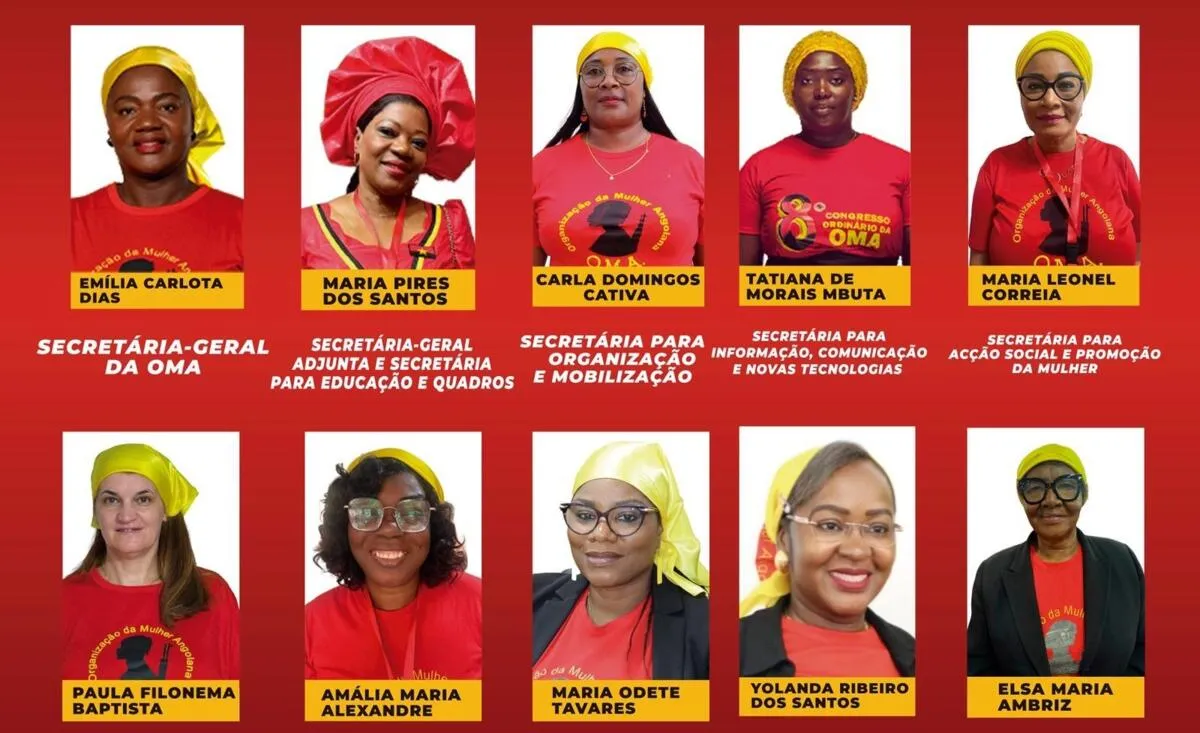 Comité central do MPLA aprova composição do novo secretariado executivo nacional da OMA, composto por 10 membros