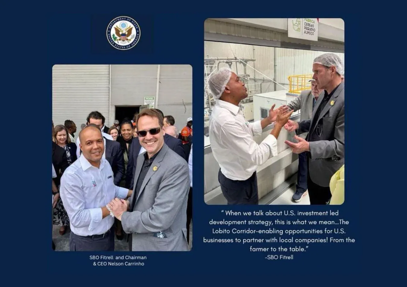 Representante da Administração de Trump visita Grupo Carrinho