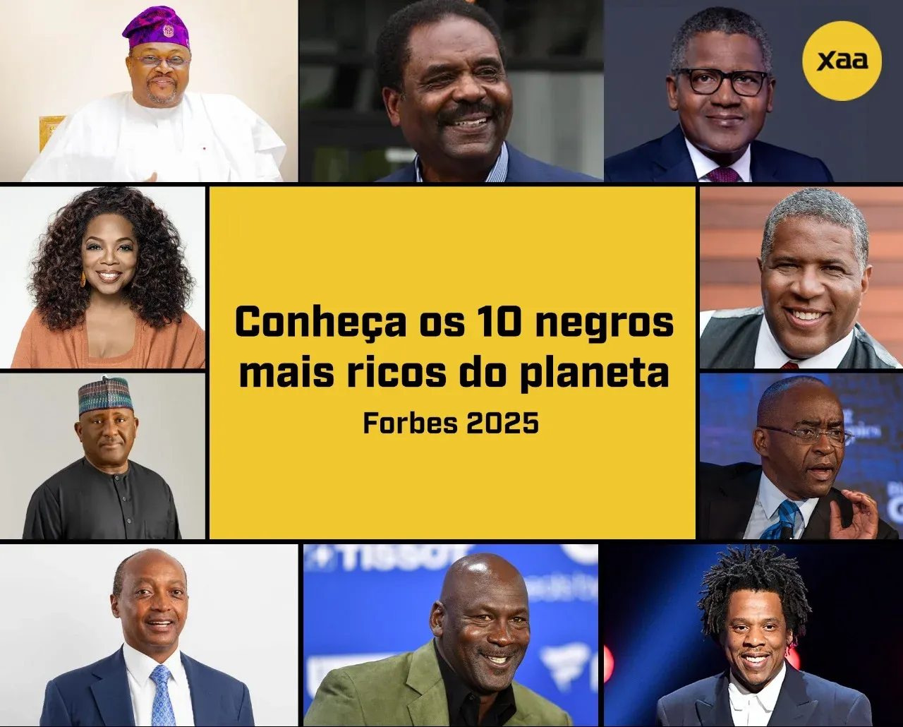 Forbes 2025: Conheça os 10 negros mais ricos do planeta