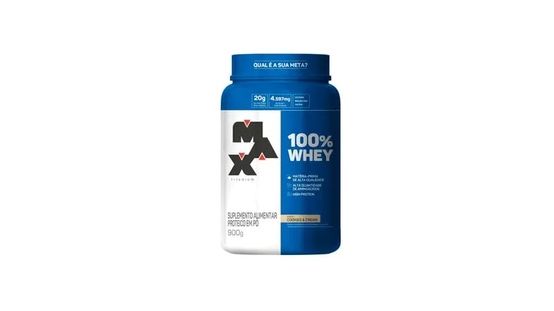 Max Titanium 100% Whey — Sabor: Baunilha