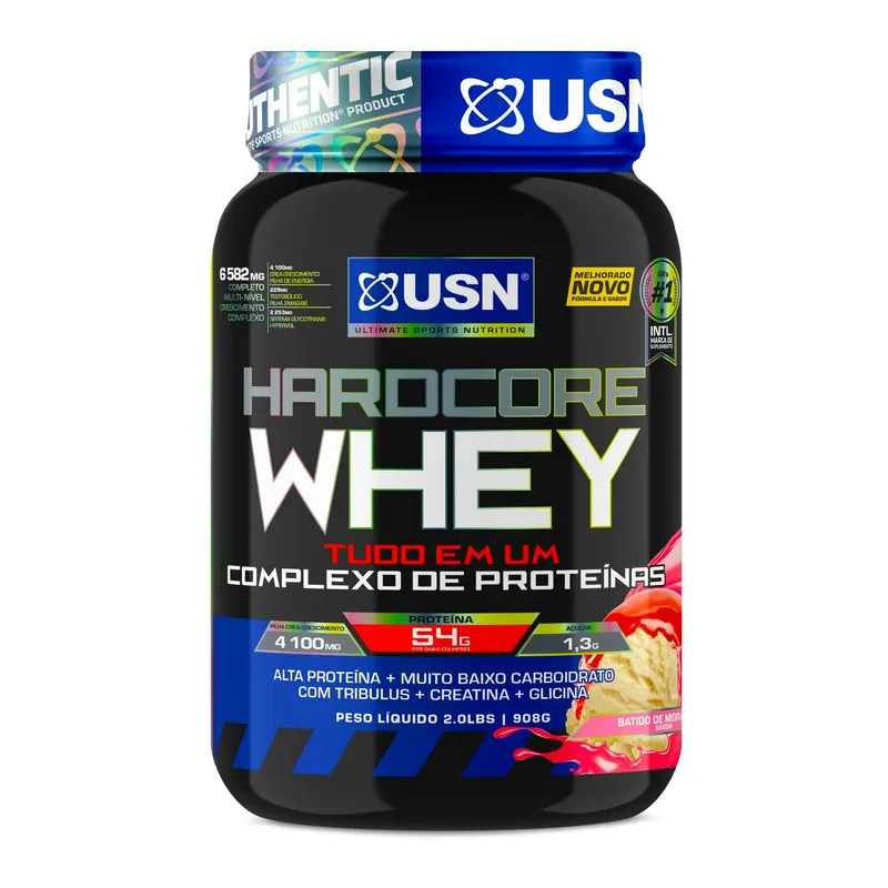 USN Hardcore Whey gH — Sabor: Morango