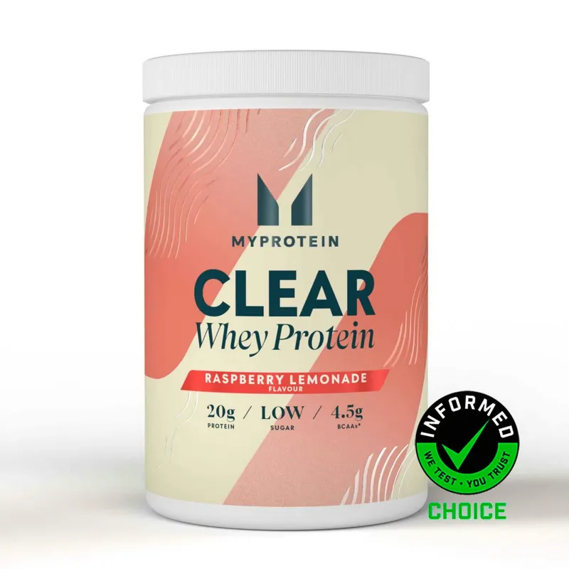 Myprotein Clear Whey Isolate — Sabor: Limonada de Framboesa