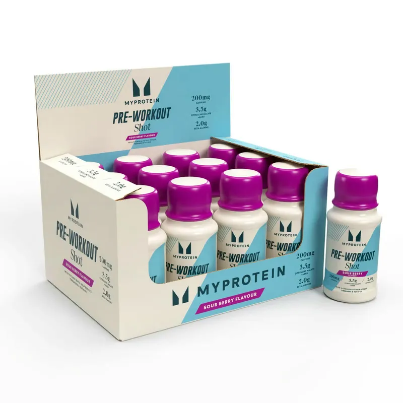 Myprotein Caixa de Shots Pré-Treino — Sabor: Baga Azeda
