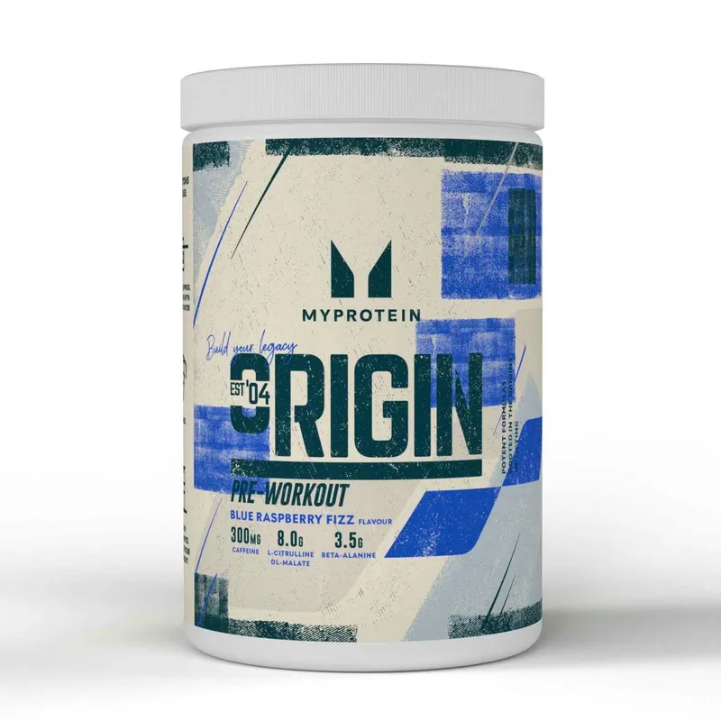 Myprotein Origin Pré-Treino — Sabor: Framboesa Azul Fizz