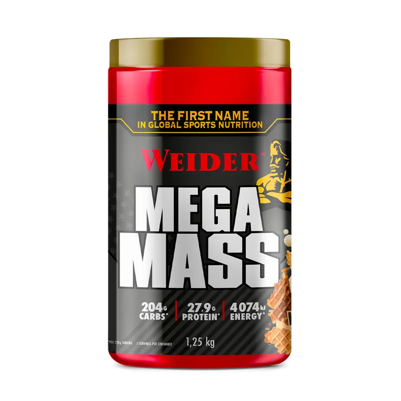 Weider Mega Mass, Pó · Hipercalórico · 1,25 kg · Baunilha