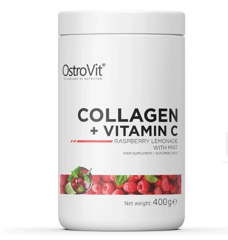 OstroVit Collagen + Vitamin C — Sabor: Raspberry Lemonade-Mint