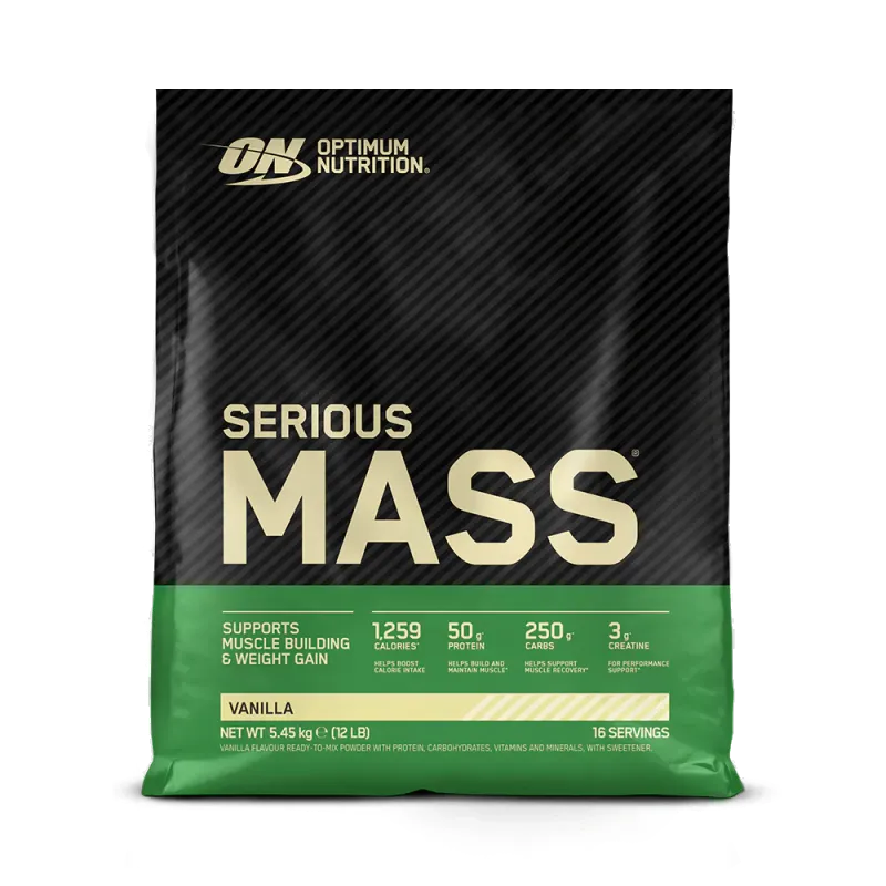Optimum Nutrition Serious Mass — Sabores: Baunilha, Chocolate