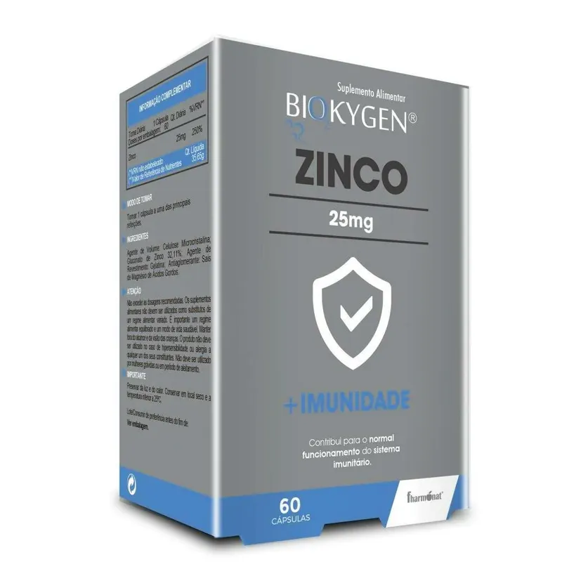 Biokygen Zinco 25 mg — Sabor: Sem sabor