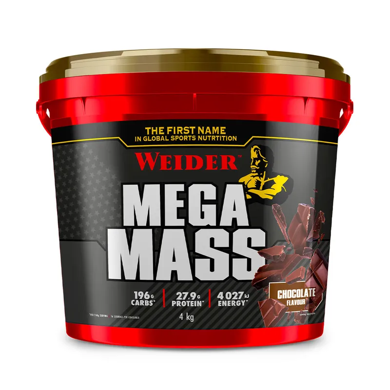 Weider Mega Mass — Sabores: Baunilha, Chocolate