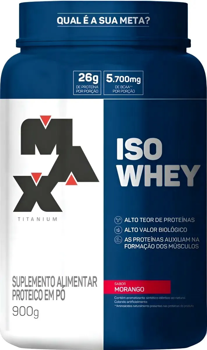 Max Titanium ISO Whey — Sabor: Morango