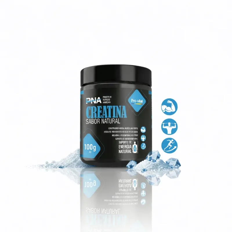 PNA Creatina em Pó 100g - Sem sabor, Pó · Monohidratada-micronizada · 100 g