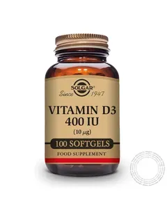 Solgar Vitamina D3 400 UI — Sabor: Sem sabor