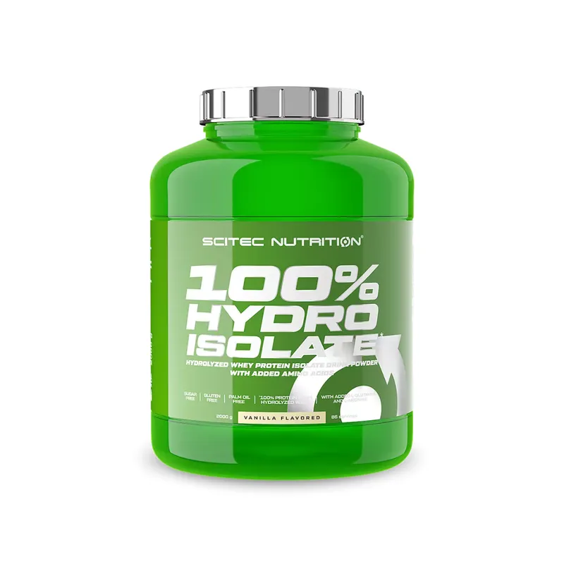 Scitec Nutrition 100% Hydro Isolate — Sabores: Baunilha, Chocolate, Morango