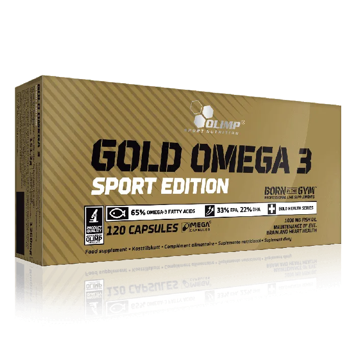 Olimp Nutrition Gold Omega 3 Sport Edition, Cápsulas · Óleo de peixe com EPA e DHA · 120 cápsulas