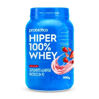Probiótica Hiper 100% Whey — Sabor: Morango