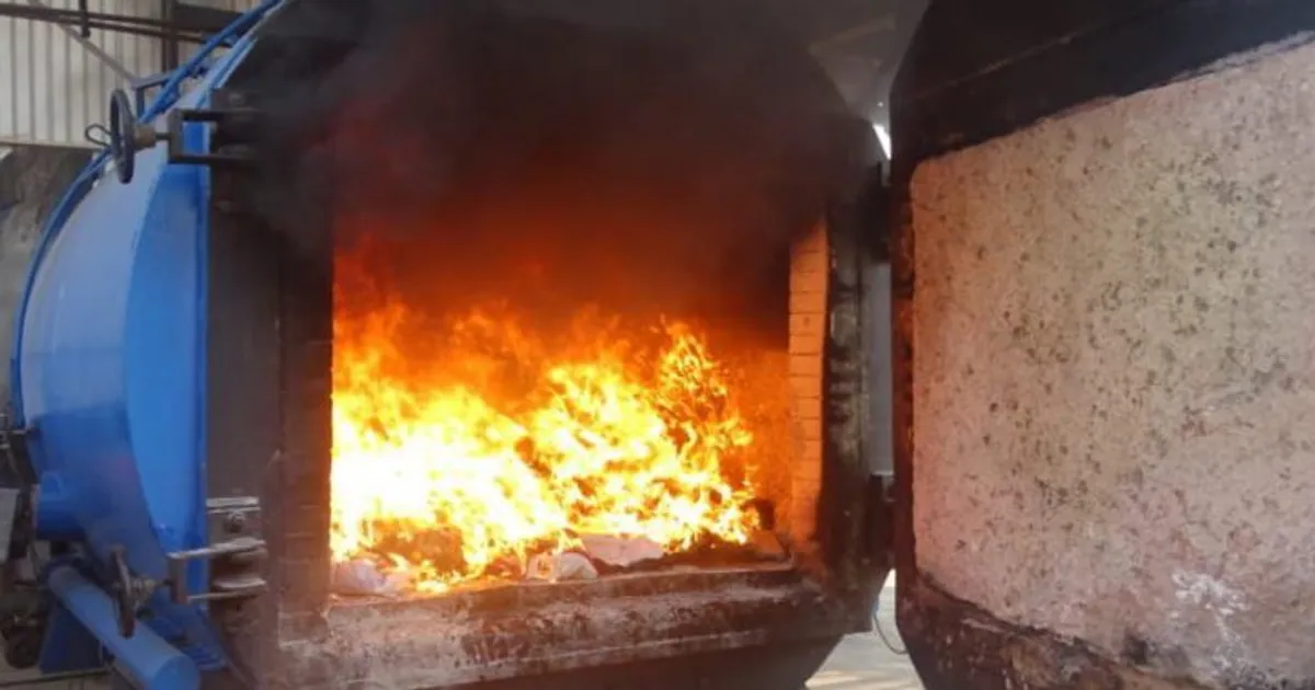 Autoridades incineraram 428 quilogramas de drogas, na maioria cocaína