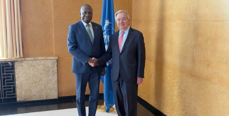 Cooperação entre Angola e ONU no centro de encontro entre Téte António e António Guterres