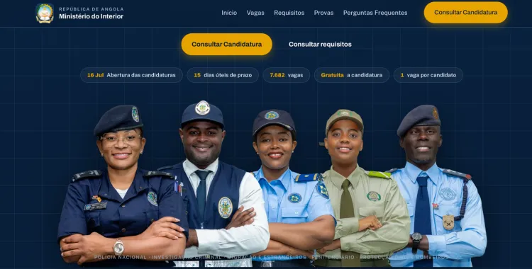 Candidatos já podem consultar estado da inscrição ao concurso público do Ministério do Interior